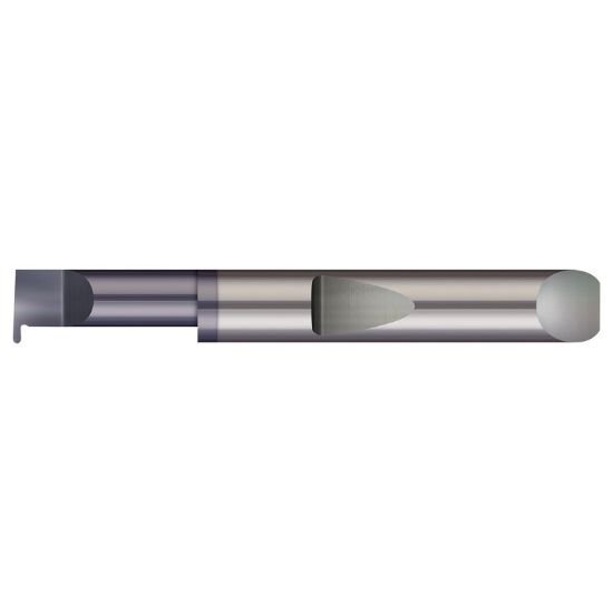 Picture of Carbide Grooving Min Bore 0.495 Micro 100 QFR-236-24X Solid Tool Grooving 0.1180 3.00mm Radius 0.5000 12.70mm - 1/2 Shank
